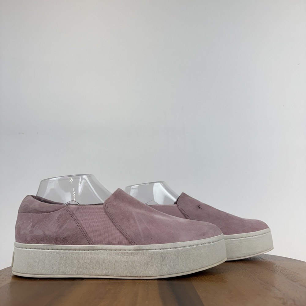Womens‎ Vince Warren Purple Leather Slip On Platform Casual Sneakers Size 10 M